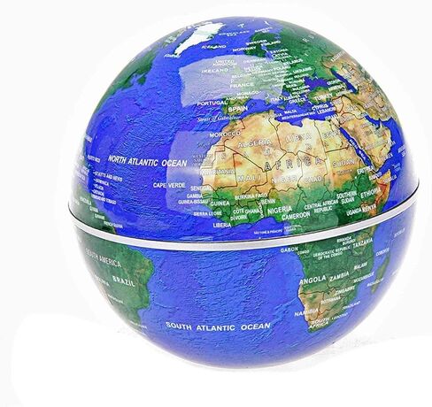 FUGEST Magnetic Levitation Floating Globe World Map with C Shape Base (Blue 3" Globe) in Saudi Arabia