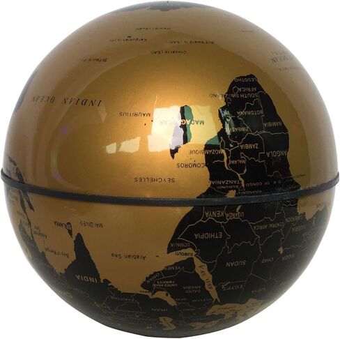 Senders Floating Globe with LED Lights C Shape Magnetic Levitation Floating Globe World Map for Desk Decoration (Gold) in Kuwait