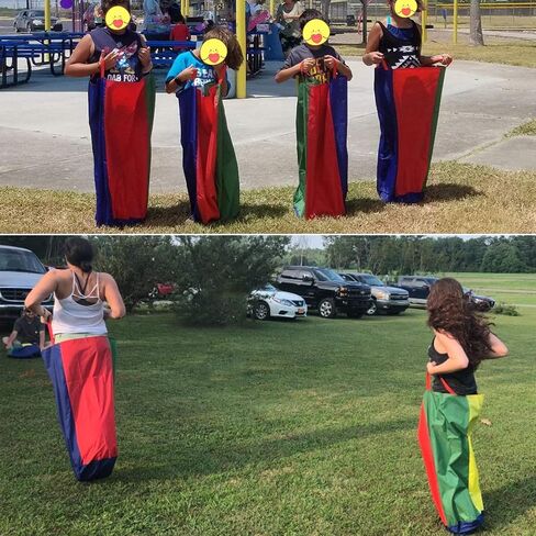 CWLAKON Outdoor Games, Potato Sack Race Bags for Kids Adults, Egg Spoon Relay Race, 3 Legged Race Bands, Birthday Party, Field Day Family Reunion Carnival Outside Yard Lawn Easter Fall Festival Games in Saudi Arabia