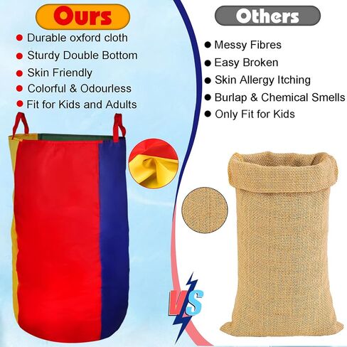 CWLAKON Outdoor Games, Potato Sack Race Bags for Kids Adults, Egg Spoon Relay Race, 3 Legged Race Bands, Birthday Party, Field Day Family Reunion Carnival Outside Yard Lawn Easter Fall Festival Games in Saudi Arabia