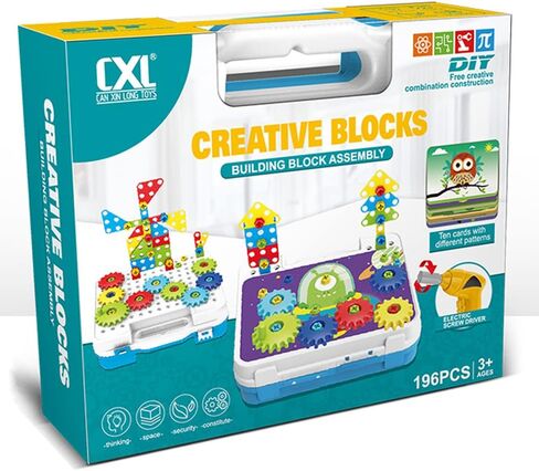 ANYUYAA Construction Gear,STEM Toy to Improve Children's Create Ability,Child Development Toys for Ages 3 Multicolor in Kuwait