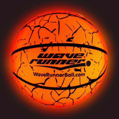 Wave Runner Glow in The Dark Basketball -Official Size 7 Light Up Toys for Night Ball Games, Regulation Size, Tap Activated - Ideal Glow Basketball Gifts and Toy Basketball for All Ages in Kuwait