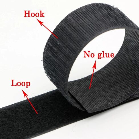 Hook and Loop Straps 4 in x 6 ft Heavy Duty Tape Patch Non-Adhesive Nylon and Polyester Blend Fabric Tape Fastener for Home Office and Classroom in Kuwait