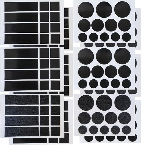 مجموعة من 72 شريط لاصق فيلكرو لجهاز التحكم عن بعد والصور والستائر وتنظيم المكتب والمدرسة، شريط مزدوج الجوانب لوسائد الاريكة والسجاد والمرتبة، اشكال واستخدامات مختلفة in Kuwait