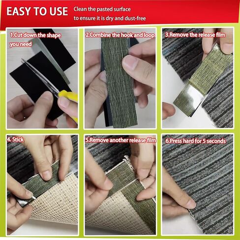 مجموعة من 72 شريط لاصق فيلكرو لجهاز التحكم عن بعد والصور والستائر وتنظيم المكتب والمدرسة، شريط مزدوج الجوانب لوسائد الاريكة والسجاد والمرتبة، اشكال واستخدامات مختلفة in Kuwait