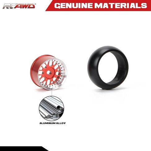 RCAWD RC Drift Wheels Enlarged Alum Rim Classic Drift Tire for 1/28 Kyosho Mini-Z Mini-Q Mini-D Wltoys K969 K989 P929 Upgrade Parts OD 29mm Width 11mm (Yellow) in Kuwait