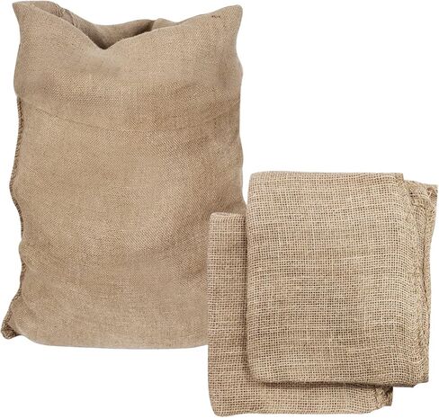 2 Pack Large Burlap Sack,24x40 Reusable Woven Jute Bag for Potato Sack Race,Backyard Gardening, Food Storage,Halloween Costume,Easter,Big Burlap Sack for Family Carnival Games in Kuwait