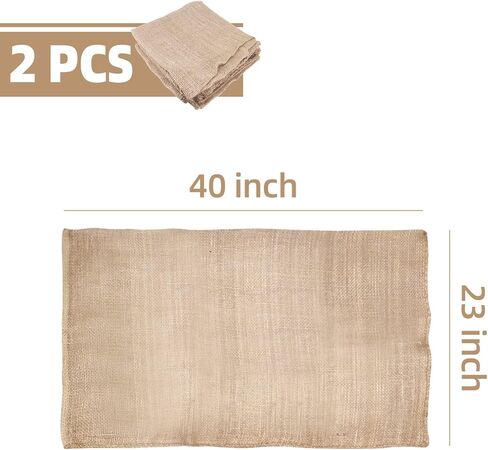 2 Pack Large Burlap Sack,24x40 Reusable Woven Jute Bag for Potato Sack Race,Backyard Gardening, Food Storage,Halloween Costume,Easter,Big Burlap Sack for Family Carnival Games in Kuwait