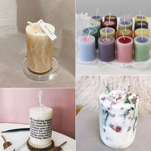 LUXWIN 5 قطع / مجموعة قوالب شمع أسطوانية لصنع الشمع، 5 أحجام قوالب شمع الراتينج العمودية، قوالب لصب الراتينج إيبوكسي لصنع الشموع والصابون وتزيين المنزل in Kuwait