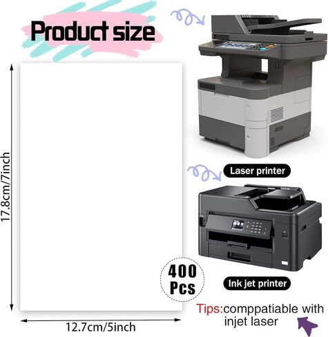 50 Pack 5x7 Cardstock Paper, 80lb White Cardstock for Printer, Wedding in Kuwait