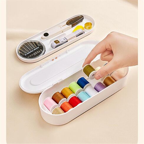 FKOG Red Sewing Project Kit, Travel Family Sewing Kit 140 Pcs Sewing Thread Accessories DIY Supplies Repair Kit Sewing Supplies Organizer for Adults Kids(Red) in Kuwait