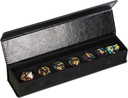 Cusdie Handmade DND Dice, Liquid Core Dice Set D&D Quicksand Sharp Dice, 7 PCs Transparent Polyhedral Dice Set for Dungeons & Dragons RPG MTG and Other Table Games(Blue and Green) in Kuwait