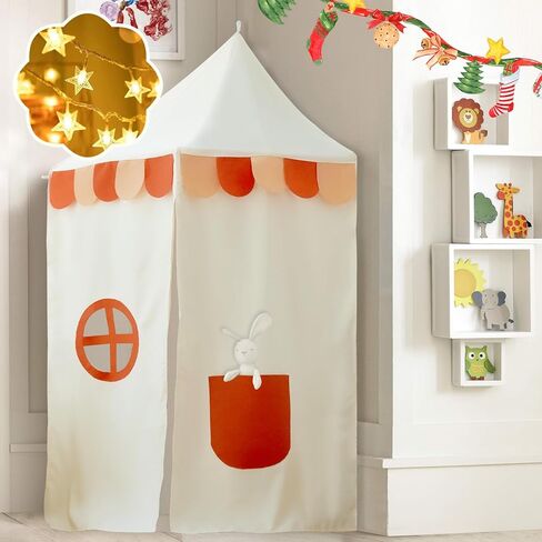 خيمة لعب زاوية معلقة على شكل سنوي، خيمة أطفال معلقة على شكل مظلة مثلثة مع ديكور شرابة العلم|خيمة طفل صغير لوقت اللعب، ديكور غرفة لعب زاوية القيلولة للفتيات والفتيان in Kuwait
