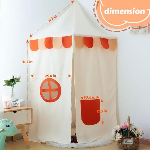 خيمة لعب زاوية معلقة على شكل سنوي، خيمة أطفال معلقة على شكل مظلة مثلثة مع ديكور شرابة العلم|خيمة طفل صغير لوقت اللعب، ديكور غرفة لعب زاوية القيلولة للفتيات والفتيان in Kuwait