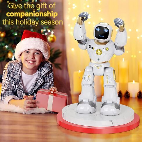 Ruko Smart Robot for Kids, Large Programmable Interactive STEM RC Robot, Voice Control and App Control, Gifts for Boys and Girls 4 5 6 7 8 9, Gold in Kuwait