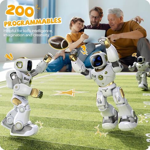Ruko Smart Robot for Kids, Large Programmable Interactive STEM RC Robot, Voice Control and App Control, Gifts for Boys and Girls 4 5 6 7 8 9, Gold in Kuwait