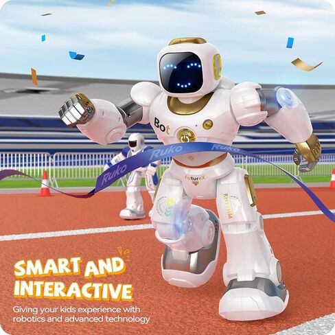 Ruko Smart Robot for Kids, Large Programmable Interactive STEM RC Robot, Voice Control and App Control, Gifts for Boys and Girls 4 5 6 7 8 9, Gold in Kuwait