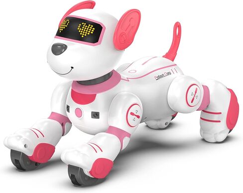 SONOMO Remote Control Robot Dog Toy, Interactive Robotic Puppy Toys - Fun and Programmable Stunt Robot Dog for Kids Ages 3-8 Pink (Pink) in Kuwait