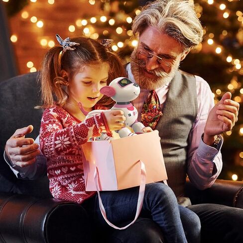 SONOMO Remote Control Robot Dog Toy, Interactive Robotic Puppy Toys - Fun and Programmable Stunt Robot Dog for Kids Ages 3-8 Pink (Pink) in Kuwait