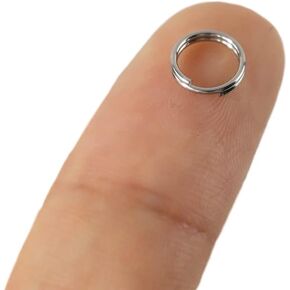 30pcs Mini Split Jump Ring with Double Loops Small Metal Rings Connectors for Jewelry Necklaces Bracelets Earrings Crafts Ornaments and DIY Arts (0.24in, Silver)