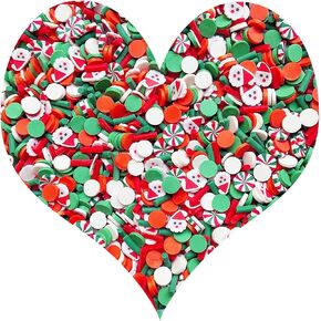 Fake Sprinkles Fake Christmas Sprinkles Fake Candy Sprinkles Polymer Clay Sprinkles Polymer Sprinkles Christmas Polymer Clay Slices for Nail Art DIY Crafts Cake Phone（Christmas-120g-10 Styles） in Saudi Arabia