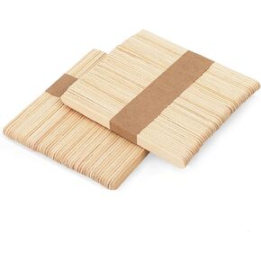 Chuya Wood Craft Sticks Garden Label Wooden Popsicle Ice Cream Sticks for Hand DIY Craft (4.5 inch 200 Pack)