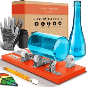 Home Pro Shop Premium Glass Bottle Cutter Kit - DIY Glass Cutter for Bottles - Beer & Wine Bottle Cutter Tool with Safety Gloves & Accessories in Saudi Arabia