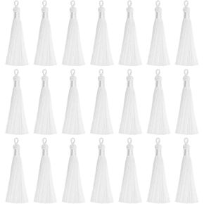 VAPKER 32pcs Mini Silk Tassels for Craft Jewelry Making Woman, Handmade Soft Silky Tassels with Loops for DIY Projects, Bookmarks, 16 Multicolored Designs, 2PCS of Each(8.5CM/3.5 Inches) in Saudi Arabia