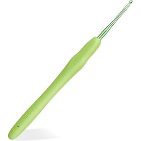 kgxulr 5 mm Crochet Hook, Aluminum Soft Grip Rubber Handle Needles Ergonomic Knitting Needles Crochet Needle for Beginners and Handmade DIY Knitting Crochet (5 mm)