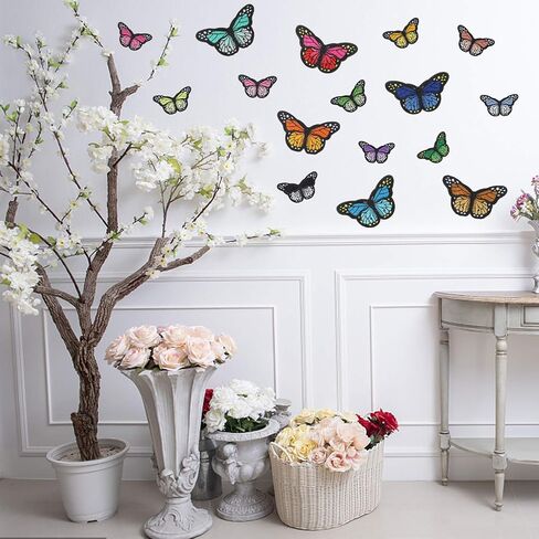 20pcs Butterfly Iron on Patches, 2 Size Embroidered Sew Applique Repair Patch in Kuwait