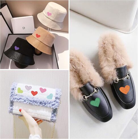 Heart Shaped Iron On Patches, Cute Colorful Embroidered Sew On Love Applique Patches for Clothing Repair and Decoration, 20PCS in Saudi Arabia