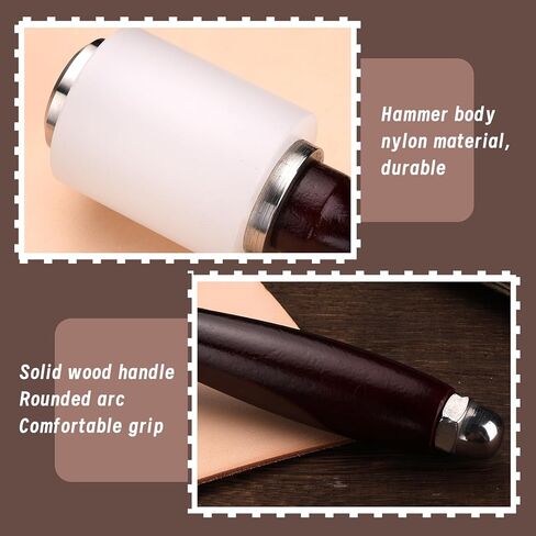 81 قطعة من أدوات ختم الجلود من TLKKUE، مجموعة أدوات ختم الجلود الحرفية مع 68 قطعة من طوابع أرقام الحروف ومطرقة مطاطية وإبرة كشتبان وأدوات ختم لمشروع صناعة الجلود بنفسك in Kuwait