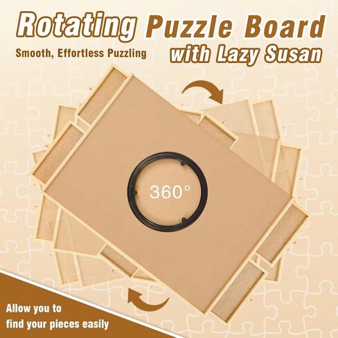 TALGIC 1500 PCS Puzzle Table with 6 Drawers, Portable Puzzle Table for Adults and Kids in Kuwait