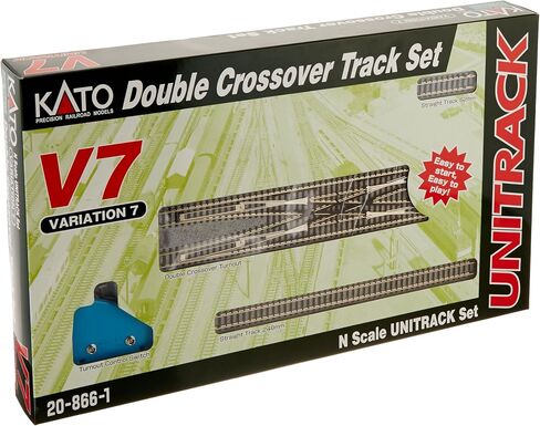 Kato USA Model Train Products V7 UNITRACK Double Crossover Track Set in Saudi Arabia