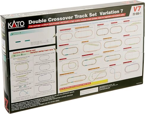 Kato USA Model Train Products V7 UNITRACK Double Crossover Track Set in Saudi Arabia