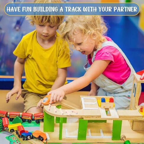 بوين 30 قطعة من موصلات مسار عظام الكلاب الخشبية، محول مسار قطار خشبي، قطع موصل قطار، مجموعة ملحقات المسار للمراهقين متوافقة مع مسار السكك الحديدية الخشبية in Kuwait