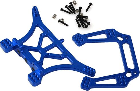 أجزاء ترقية Vgoohobby من سبائك الألومنيوم الأمامية والخلفية لبرج الصدمات 2WD متوافقة مع سيارة Traxxas 2WD Slash Rustler VXL Bandit XL5 1/10 RC (أزرق) in Kuwait