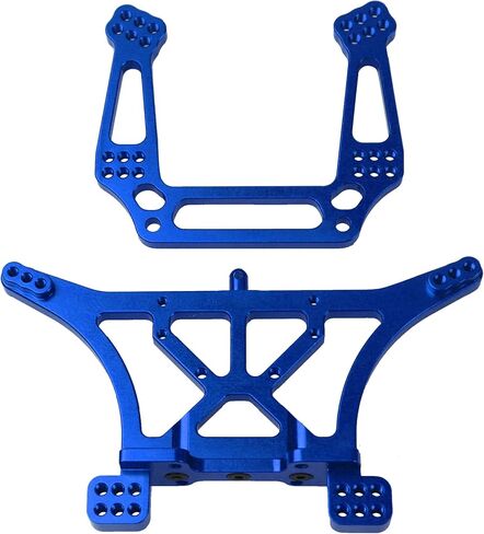 أجزاء ترقية Vgoohobby من سبائك الألومنيوم الأمامية والخلفية لبرج الصدمات 2WD متوافقة مع سيارة Traxxas 2WD Slash Rustler VXL Bandit XL5 1/10 RC (أزرق) in Kuwait