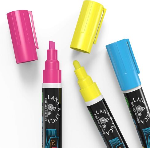 LANA & LUCA Liquid Chalk Markers - Vintage Colors - 8 Pack Set, 6mm Tip in Kuwait