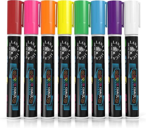 LANA & LUCA Liquid Chalk Markers - Vintage Colors - 8 Pack Set, 6mm Tip in Kuwait