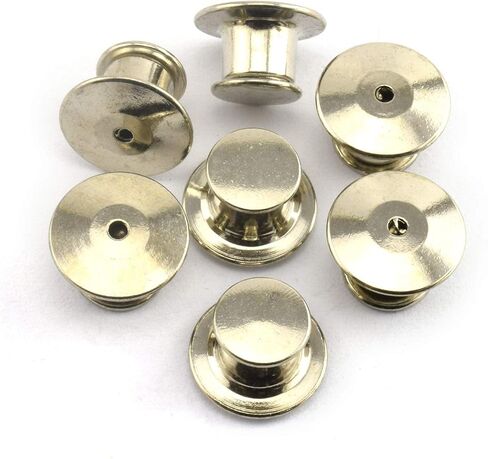 LQ Industrial 12PCS Metal Locking Pin Backs Clasp Bulk Pin Keepers for Name Tags Displaying Books Disney Pins Brass in Kuwait