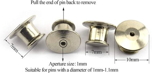 LQ Industrial 12PCS Metal Locking Pin Backs Clasp Bulk Pin Keepers for Name Tags Displaying Books Disney Pins Brass in Kuwait