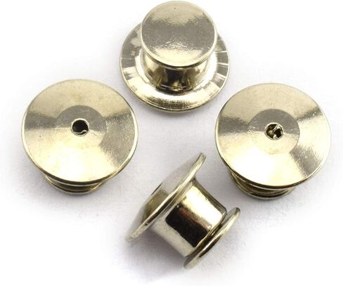 LQ Industrial 12PCS Metal Locking Pin Backs Clasp Bulk Pin Keepers for Name Tags Displaying Books Disney Pins Brass in Kuwait