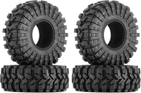 INJORA 1.9 Tires All Terrain King Trekker Wheel Tires for TRX4 SCX10 Pro Gen8 VS4-10 1/10 RC Crawler Car, 118 * 42mm (T1914) in Saudi Arabia