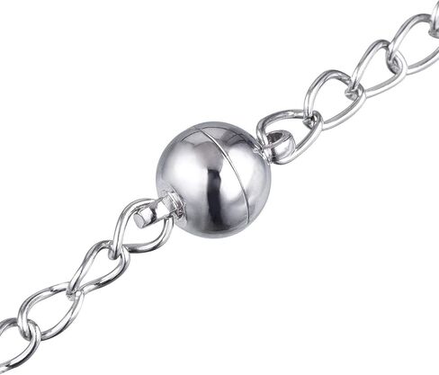 10 Pieces Jewellery Magnetic Clasps. Round Magnetic Clasps for Bracelets and Necklaces, 8 mm in Saudi Arabia