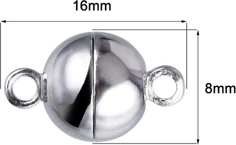 10 Pieces Jewellery Magnetic Clasps. Round Magnetic Clasps for Bracelets and Necklaces, 8 mm in Saudi Arabia
