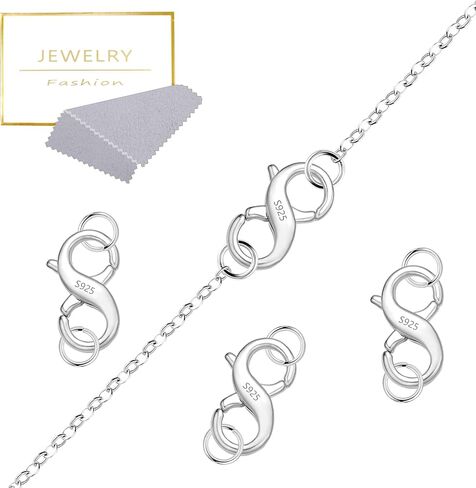 Lobster Clasp Necklace Bracelet Extender Silver Necklace Connector Extender in Kuwait