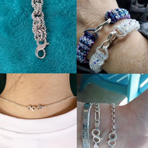 Lobster Clasp Necklace Bracelet Extender Silver Necklace Connector Extender in Kuwait