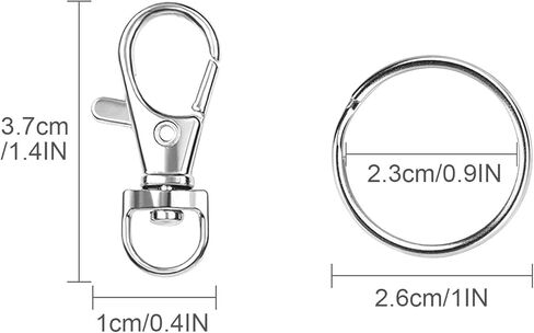 100 قطعة ممتازة من الحبال الدوارة مع حلقات مفاتيح، خطافات معدنية لحلقات المفاتيح من أجل صناعة حلقات المفاتيح من الحبل القصير in Kuwait