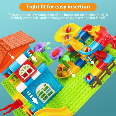 مكعبات بناء كبيرة من سويزيز ماربل رن، 187 قطعة، مسار سباق للأطفال، لعبة تعليمية STEM للأطفال من سن 3 إلى 8 سنوات، ألعاب عيد الميلاد للأولاد والبنات in Kuwait